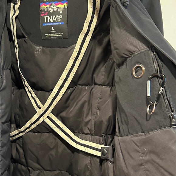 TNA Banff Parka - Authentic Aritzia Slim Fit Winter Coat - Black - Size L - Picture 12 of 16